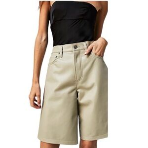 Agolde Recycled Leather Hi Rise Shorts